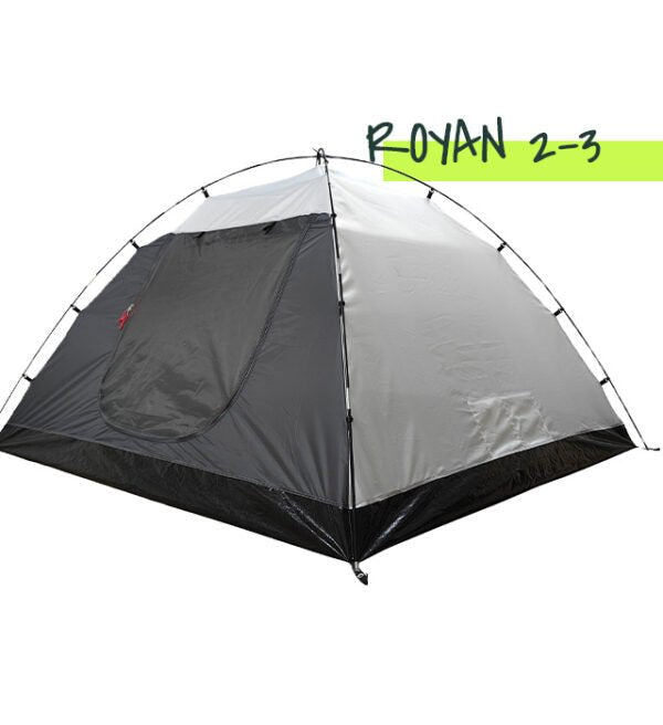 Tente Dôme Royan 2-3 Places Gris/Rouge | Wilsa Outdoor - Survia outdoors